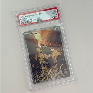 Phanpy - Surging Sparks - Illustration Rare - PSA MINT 9